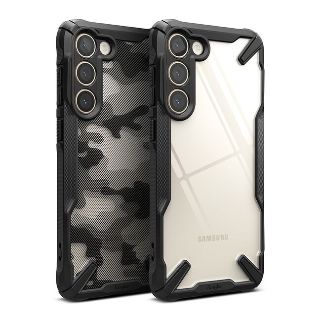 Husa Samsung Galaxy S23+ Plus Ringke Fusion X Design, camo black