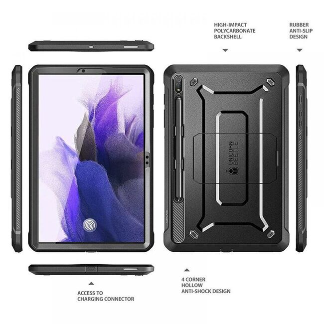 Husa Samsung Galaxy Tab S7 FE / S8+ Plus 12.4 inch Supcase Unicorn Beetle Pro, negru