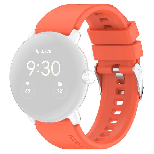 Curea ceas Techsuit - Watchband 20mm (W026) - Pixel Watch, Samsung Galaxy Watch 4, Active 1 / 2 (40 mm / 44 mm), Huawei Watch GT / GT 2 / GT 3 (42 mm) - Orange