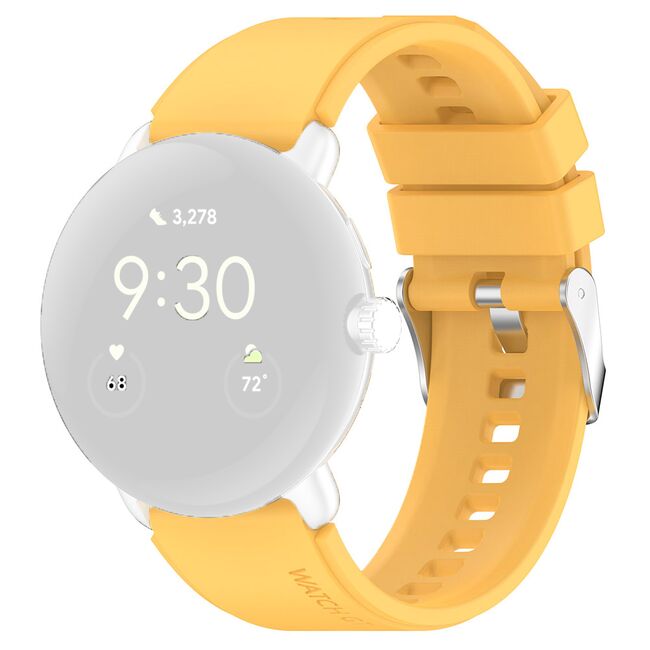 Curea ceas Techsuit - Watchband 20mm (W026) - Pixel Watch, Samsung Galaxy Watch 4, Active 1 / 2 (40 mm / 44 mm), Huawei Watch GT / GT 2 / GT 3 (42 mm) - galben