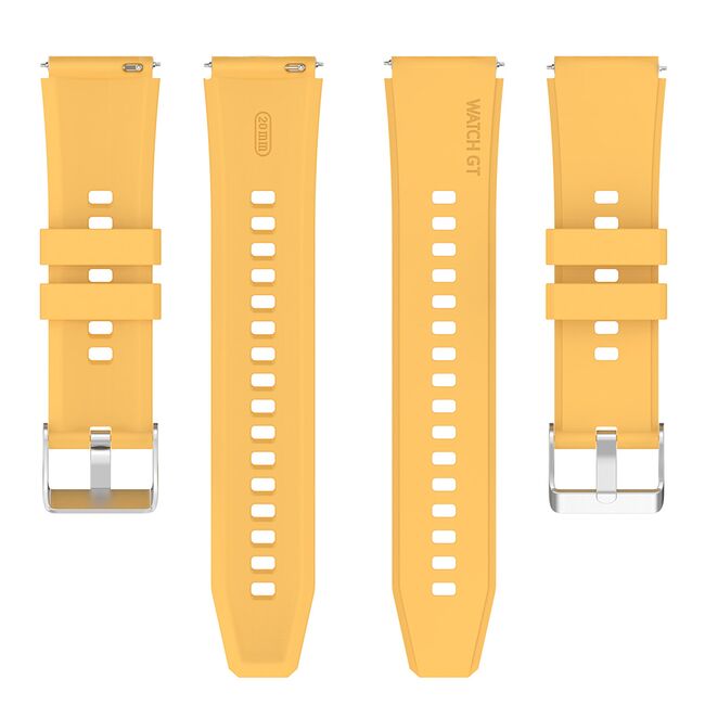Curea ceas Techsuit - Watchband 20mm (W026) - Pixel Watch, Samsung Galaxy Watch 4, Active 1 / 2 (40 mm / 44 mm), Huawei Watch GT / GT 2 / GT 3 (42 mm) - galben
