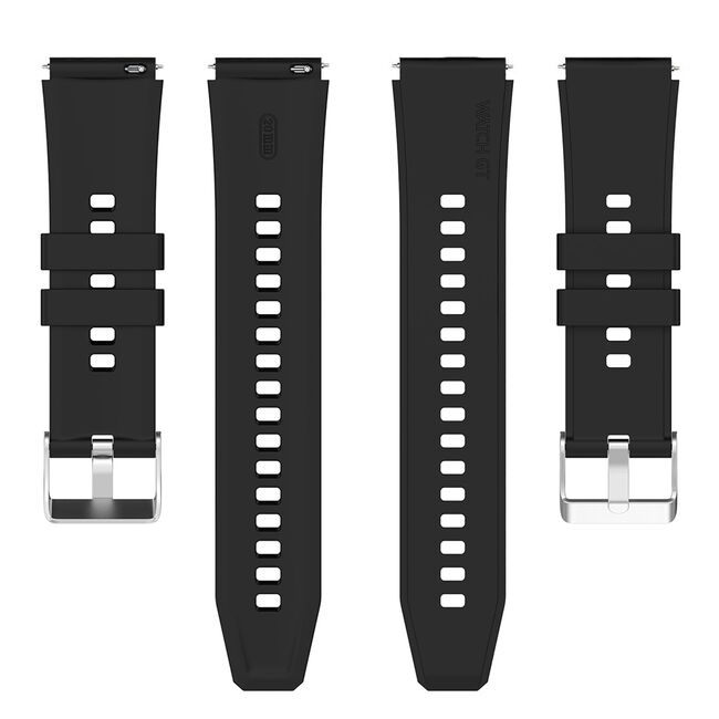 Curea ceas Techsuit - Watchband 22mm (W026) - Samsung Galaxy Watch (46mm) / Watch 3 / Gear S3, Huawei Watch GT / GT 2 / GT 2e / GT 2 Pro / GT 3 (46 mm) - negru