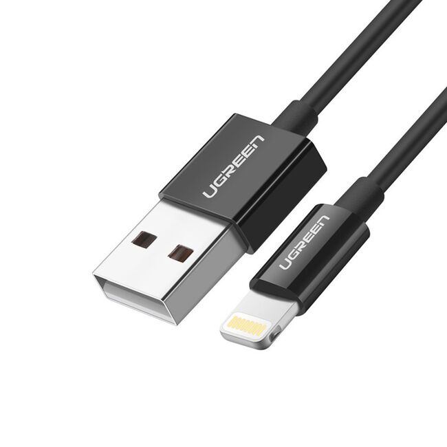 Cablu de date USB la Lightning Apple MFI Ugreen, 2m, 2.4A