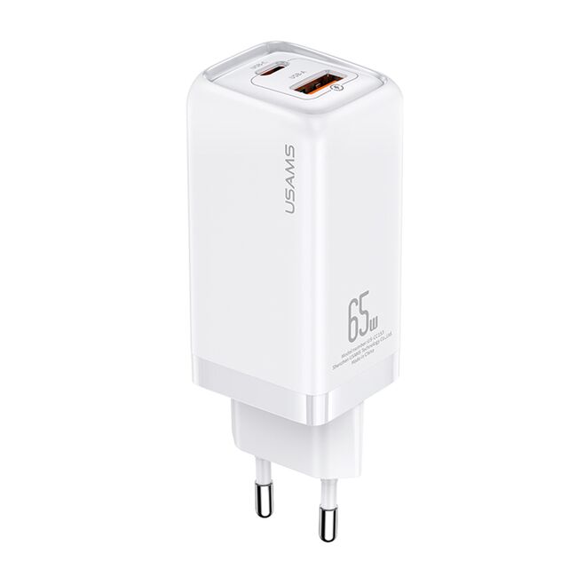 Incarcator Fast Charging USB, Type-C Usams T47, alb