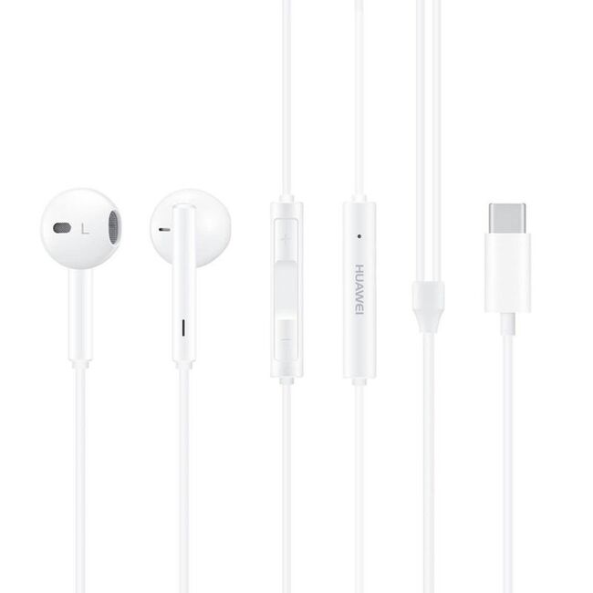 Casti audio tip C cu fir originale Huawei CM33, alb, blister