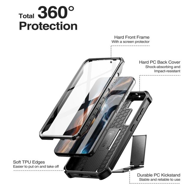 Husa pentru Samsung Galaxy S23+ Plus KEVLAR PRO - Negru