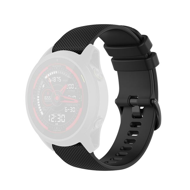 Curea ceas Techsuit - Watchband 20mm (W006) - Samsung Galaxy Watch 4, Galaxy Watch Active 1 / 2 (40 mm / 44 mm), Huawei Watch GT / GT 2 / GT 3 (42 mm) - negru
