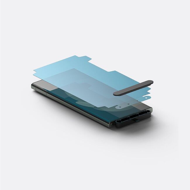 [Set 2x] Folii Silicon pentru Samsung Galaxy S23 Ultra Ringke Dual Easy - Transparent
