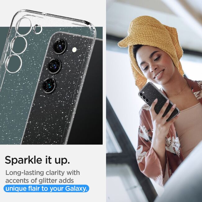 Husa pentru Samsung Galaxy S23+ Plus Spigen Liquid Crystal - Glitter crystal