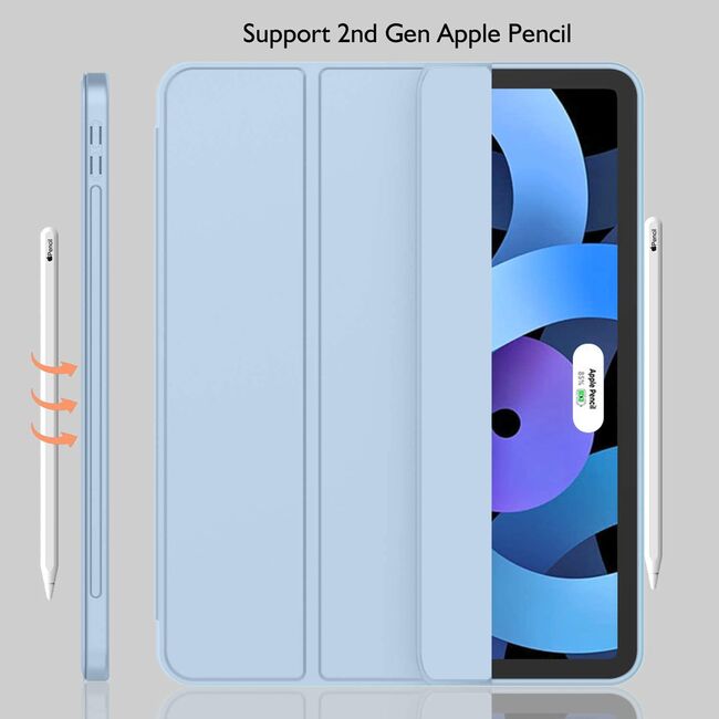Husa pentru iPad Air 5/ Air 5 cu slot pentru Apple Pencil sky blue