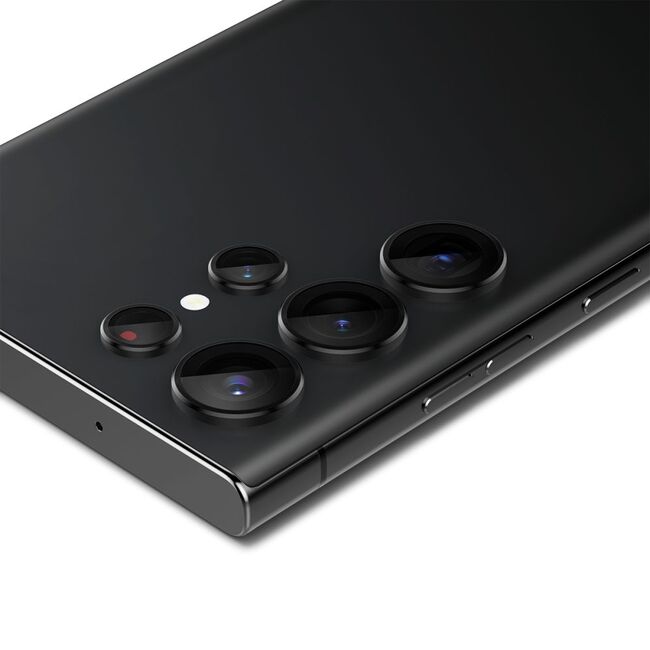 Folie Camera pentru Samsung Galaxy S23 Ultra Spigen - optik.tr ”ez fit” camera glass (2 pack), negru