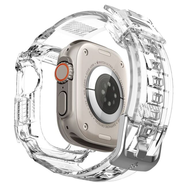 [Pachet husa + curea] Apple Watch Ultra Spigen Rugged Armor Pro, transparenta