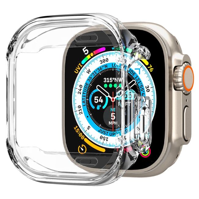 Carcasa Apple Watch Ultra Spigen Ultra Hybrid, Crystal Clear