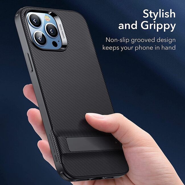 Husa iPhone 13 Pro ESR Air Shield Boost Kickstand, negru