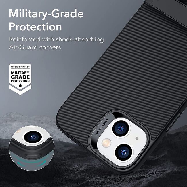 Husa iPhone 14 ESR Air Shield Boost Kickstand, negru