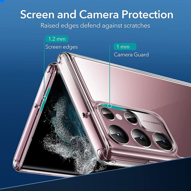 Husa Samsung Galaxy S22 Ultra 5G ESR Air Shield Boost Kickstand, transparenta