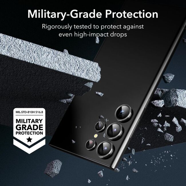 Folie sticla camera Samsung Galaxy S23 Ultra ESR Lens Protector, negru