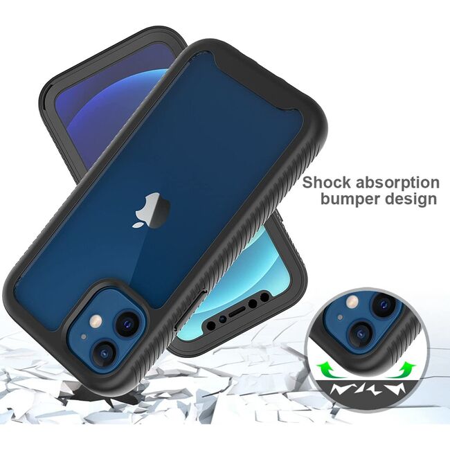Pachet 360: Husa cu folie integrata pentru iPhone 11 Defense360 - negru