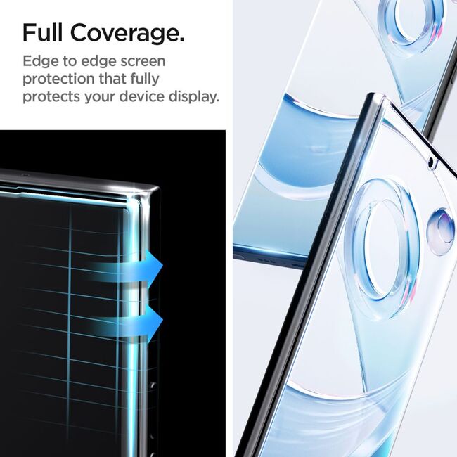 Folie Samsung Galaxy S23 Ultra Spigen GLAS.tR Platinum UV Light, clear