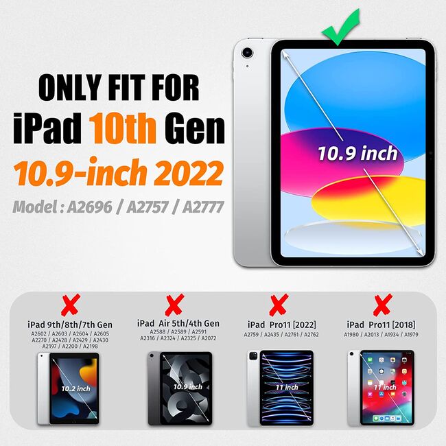 Husa iPad 10 10.9 inch 2022 ProCase Business, negru