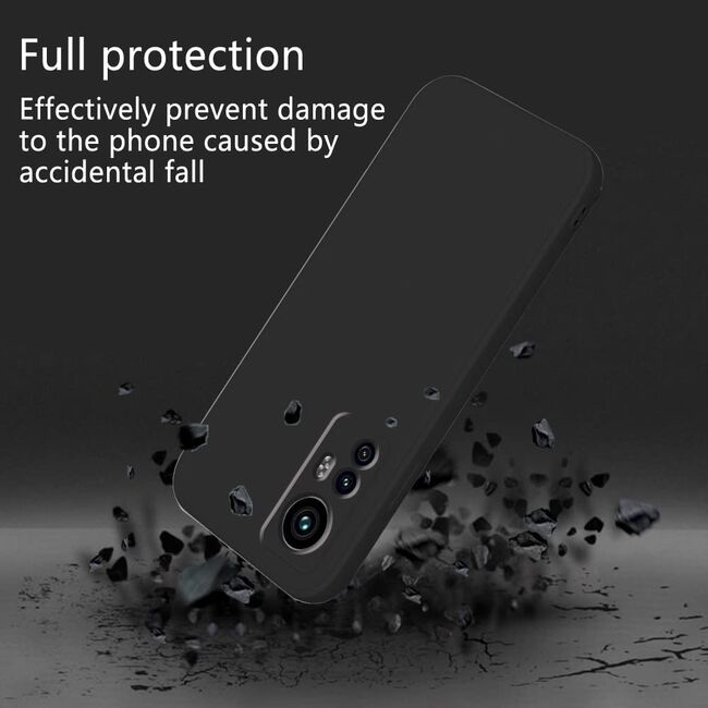 Husa Xiaomi 12 Pro Liquid Silicone, negru
