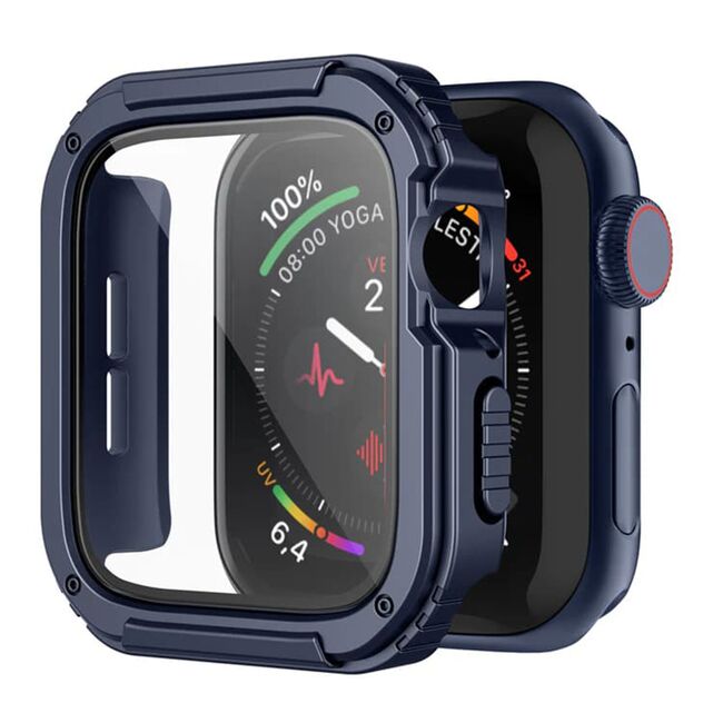 [Pachet 360°] Husa + folie Apple Watch 7 / 8 (41mm) Lito Armor S+, albastru