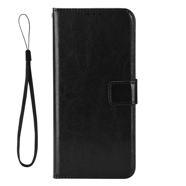 Husa pentru Motorola Moto E13 Wallet tip carte, negru