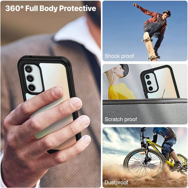 Pachet 360: Husa cu folie integrata Samsung Galaxy A34 5G Defense 360 - negru
