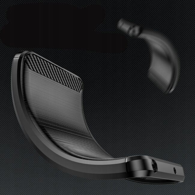 Husa Xiaomi Redmi Note 12 5G Techsuit Carbon Silicone, negru