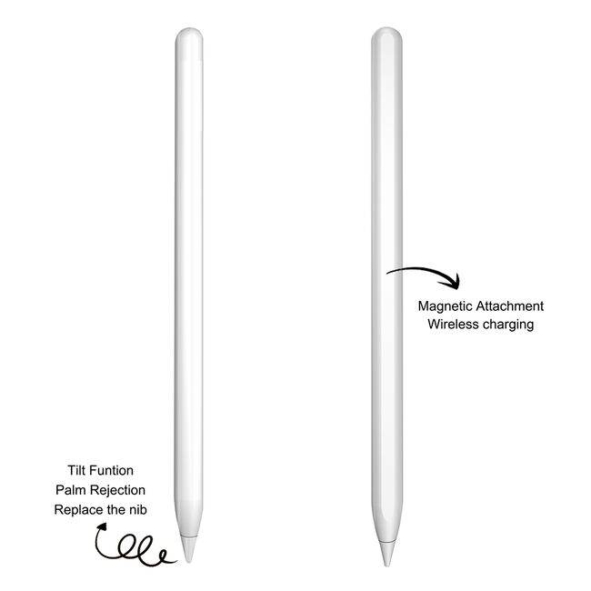 Stylus pen activ pentru iPad mini 6, Pro 11/12.9 inch, Air 4/5 cu Palm Rejection M2, alb