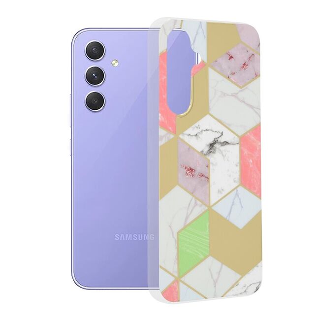 Husa Samsung Galaxy A54 Marble, Purple Hex