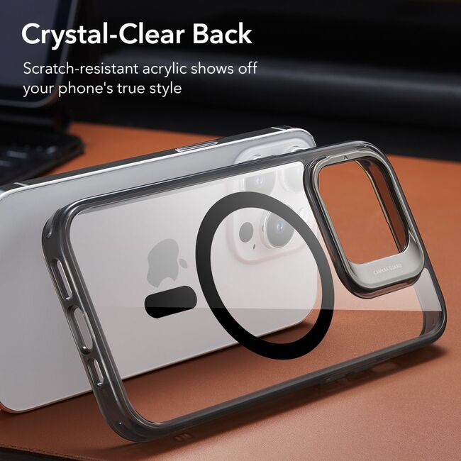 Husa iPhone 14 Pro Max cu MagSafe Esr - classic kickstand halolock - negru / clear