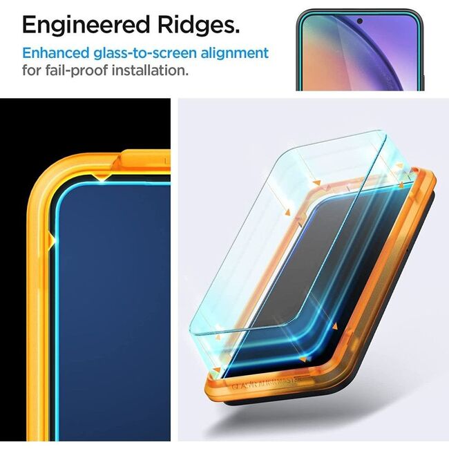 Pachet 2 x Folie sticla pentru Samsung Galaxy A54 Spigen - glass.tr align master (2 pack) - clear