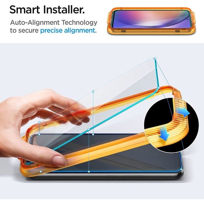 Pachet 2 x Folie sticla pentru Samsung Galaxy A54 Spigen - glass.tr align master (2 pack) - clear