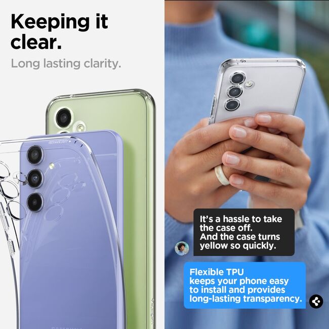 Husa pentru Samsung Galaxy A54 Spigen - liquid crystal - clear