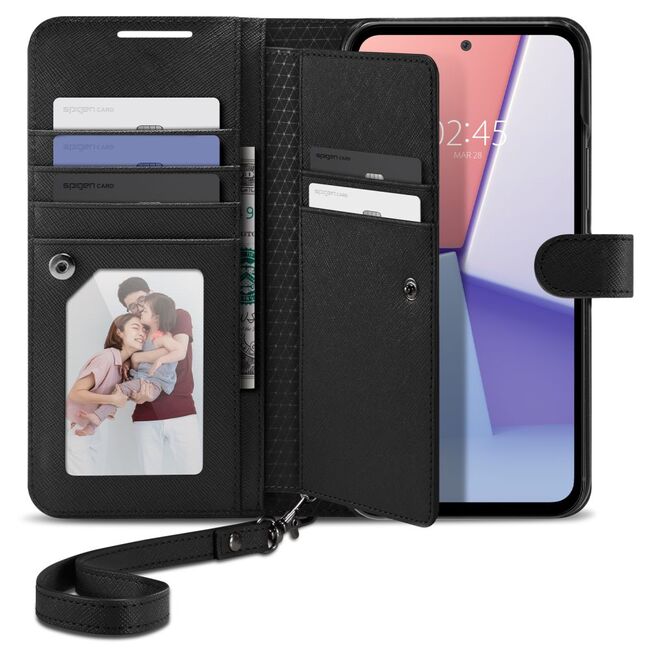 Husa Samsung Galaxy A54 tip carte Spigen - wallet s plus - negru