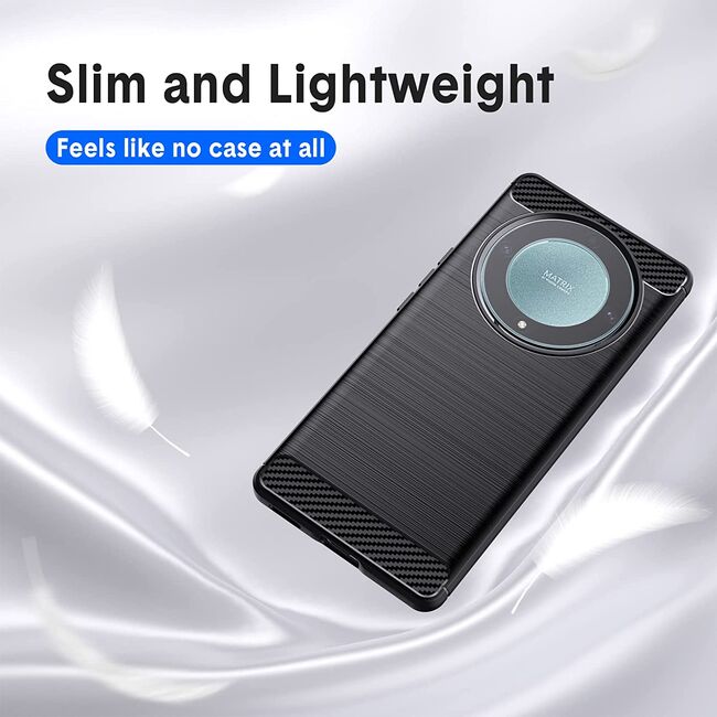 Husa Honor Magic 5 Lite Carbon Silicone, negru