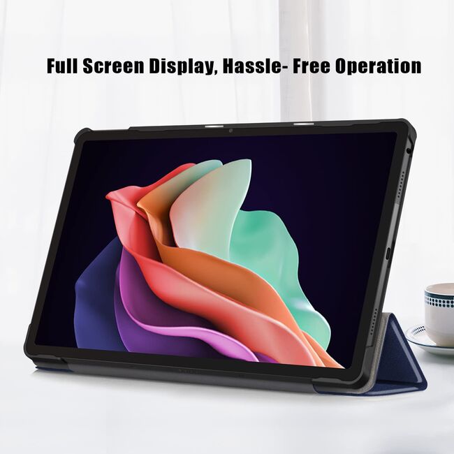 Husa tableta Lenovo Tab P11 Gen 2 11.5 inch TB-350 Smart Ultralight de tip stand, navy blue
