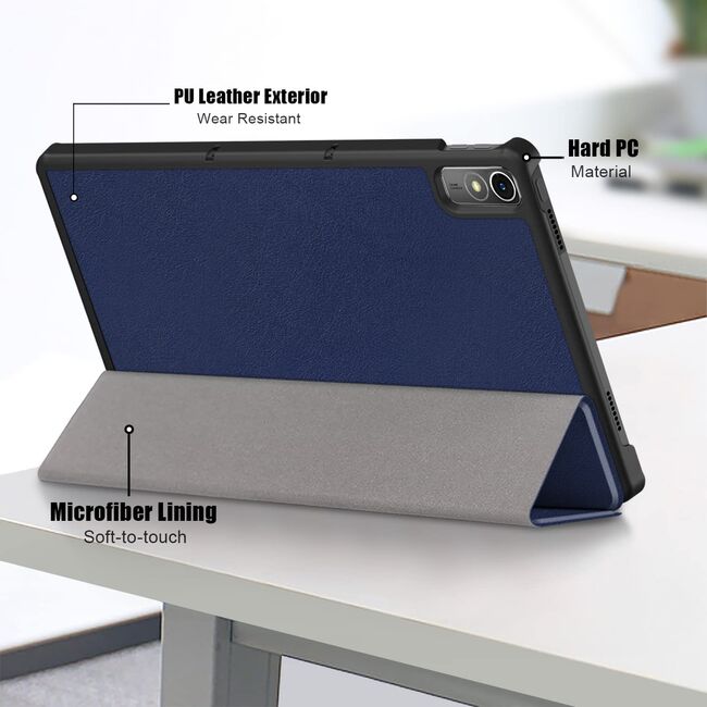 Husa tableta Lenovo Tab P11 Gen 2 11.5 inch TB-350 Smart Ultralight de tip stand, navy blue