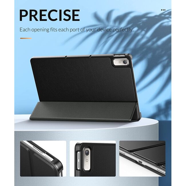 Husa tableta Lenovo Tab P11 Gen 2 11.5 inch TB-350 Smart Ultralight de tip stand, negru + stylus cadou