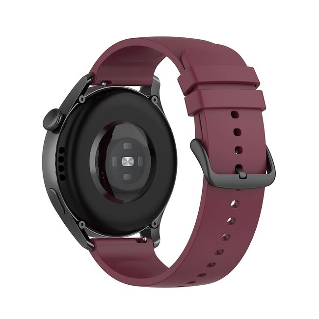 Curea smartwatch samsung galaxy watch (46mm) / watch 3 / gear s3, huawei watch gt / gt 2 / gt 2e / gt 2 pro / gt 3 (46 mm), techsuit w001 - rosu inchis