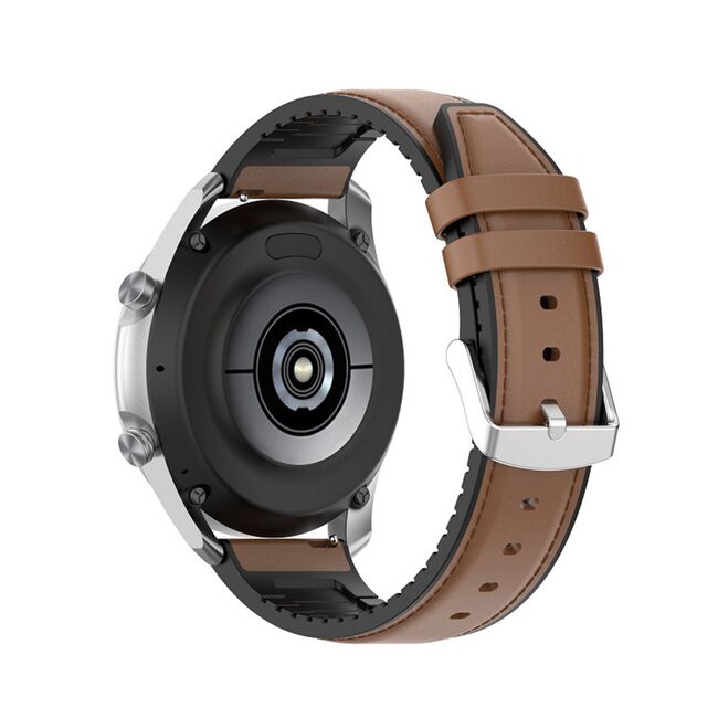 Curea smartwatch samsung galaxy watch (46mm) / watch 3 / gear s3, huawei watch gt / gt 2 / gt 2e / gt 2 pro / gt 3 (46 mm), techsuit w007 - brown
