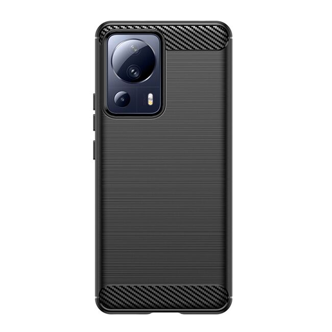Husa pentru Xiaomi 13 Lite - Carbon silicone - negru