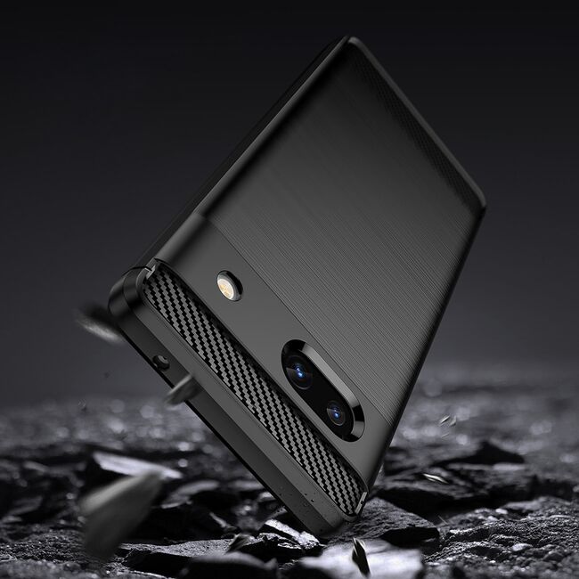 Husa Google Pixel 7A - Carbon silicone - negru
