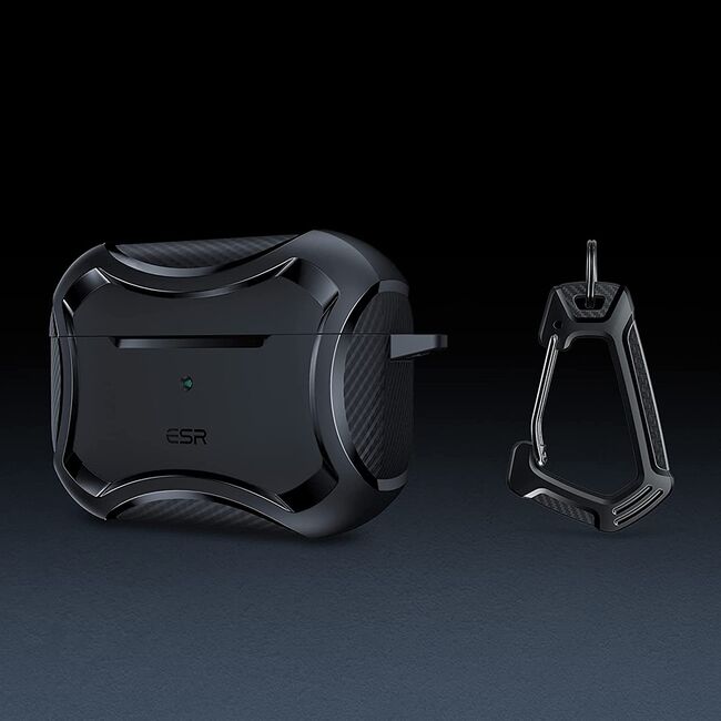 Carcasa ESR Cyber Armor Halolock MagSafe compatibila cu Apple AirPods Pro / Pro 2 Black