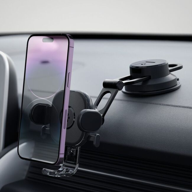 Suport auto telefon parbriz/bord Spigen OneTap, negru, UTS35