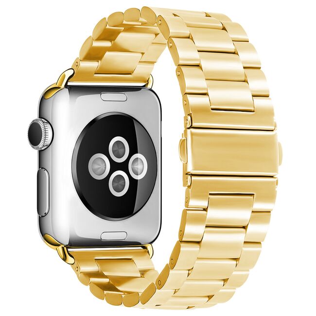 Curea Apple Watch 1 / 2 / 3 / 4 / 5 / 6 / 7 / 8 / SE / Ultra (42 mm / 44 mm / 45 mm / 49 mm) Techsuit, auriu, W036