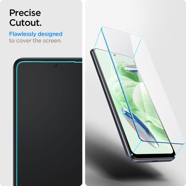 Folie Xiaomi Redmi Note 12 5G Spigen Glas.tR Slim, transparenta