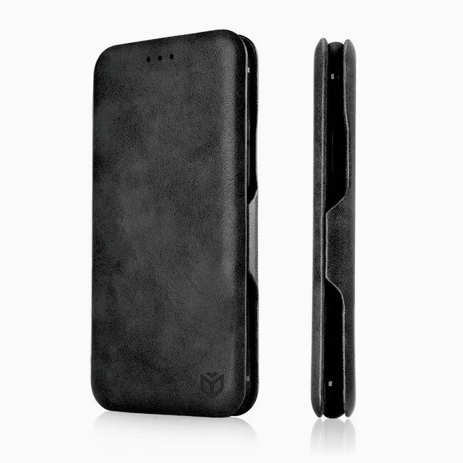 Husa iPhone 11 Pro Max tip carte - safe wallet plus magnetic, negru