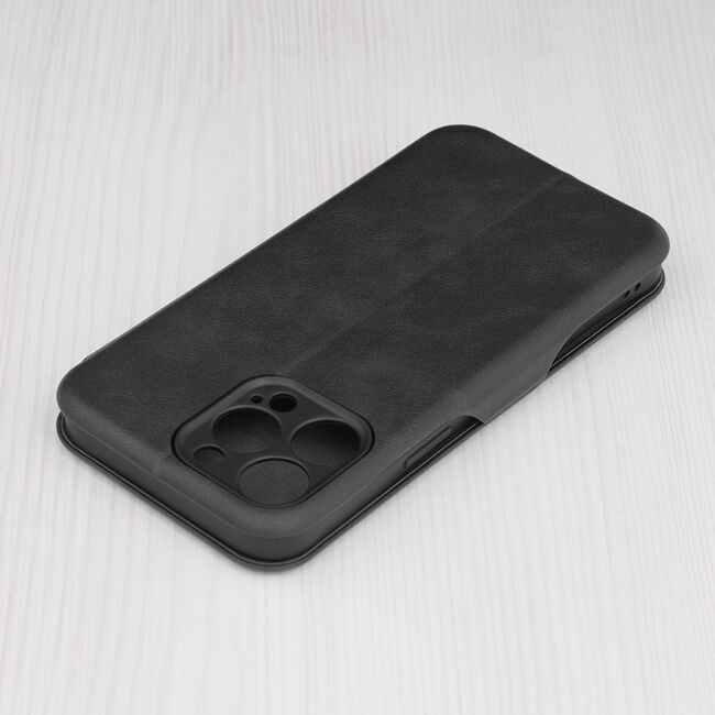 Husa iPhone 11 Pro Max tip carte - safe wallet plus magnetic, negru